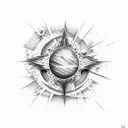 creation of adam mixed with universe tattoo design idea