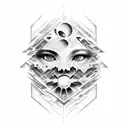 creation of adam mixed with universe tattoo design idea