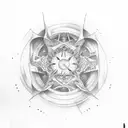 interstellar two hands touching tattoo design idea