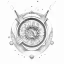 interstellar two hands touching tattoo design idea