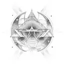 interstellar two hands touching tattoo design idea