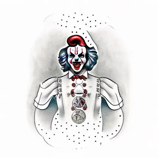 lover loser penny wise the clown tattoo design idea