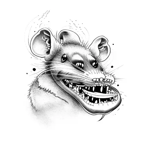Rat fink & tow truck tattoo design idea