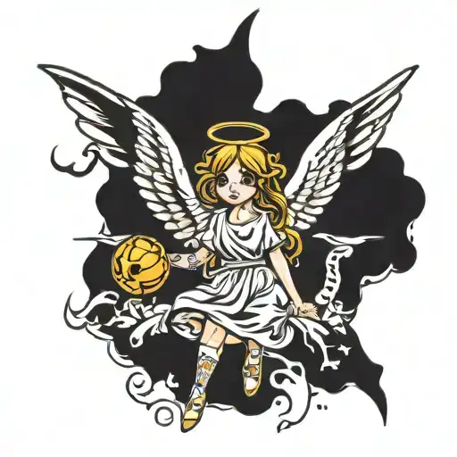 seraphim angel tattoo design idea