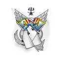 Double seated bicycle  tattoo design idea