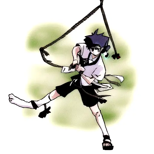 Minato's kunai with ropes and bells tattoo design idea
