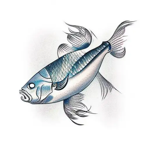 fish scales sleeve tattoo design idea