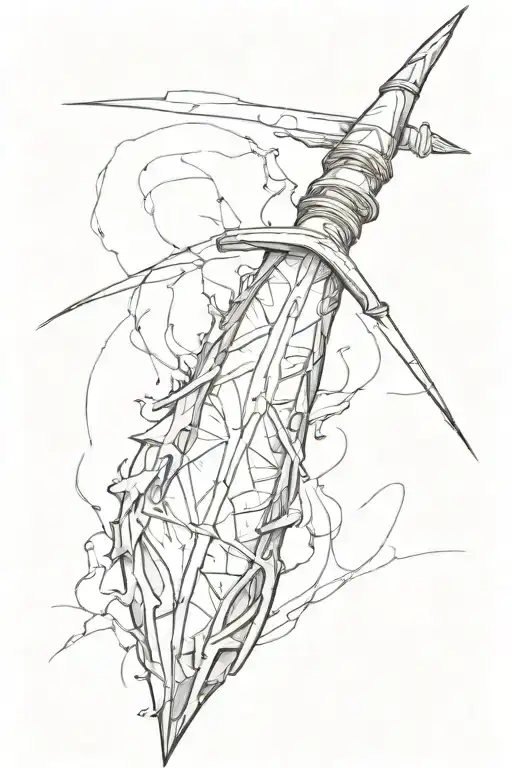 stone age spear point   tattoo design idea