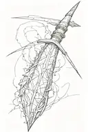 stone age spear point   tattoo design idea