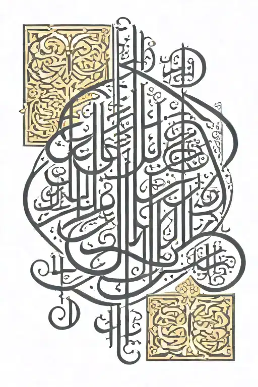 Arabic calligraphy tattoo design idea