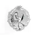 Crane tattoo design idea