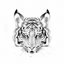 Race car with inline 6 engine exhaust transforming into Korean tiger stripes tattoo design idea