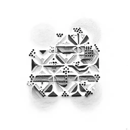 domino effect tattoo design idea