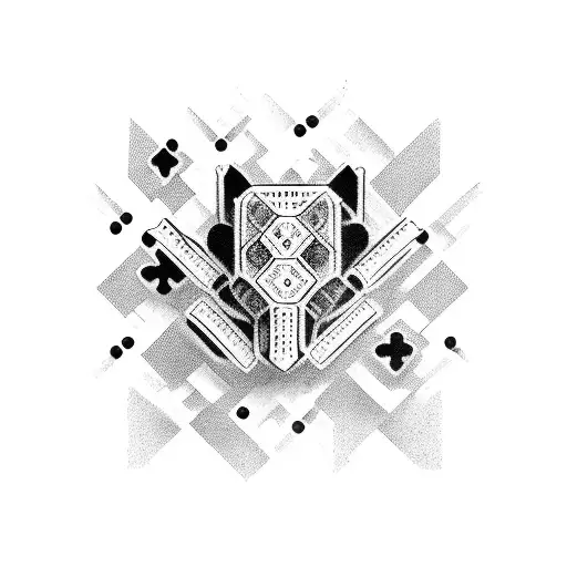 domino effecr tattoo design idea