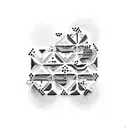 domino effect tattoo design idea