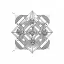domino effect tattoo design idea