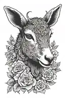 slain lamb tattoo design idea