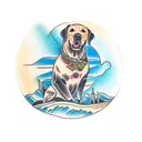 labrador tattoo design idea
