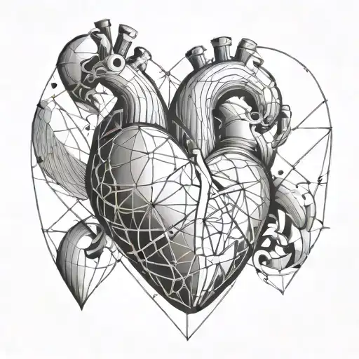 atlas holding a heart and make it linear and add fine lining details.  tattoo design idea