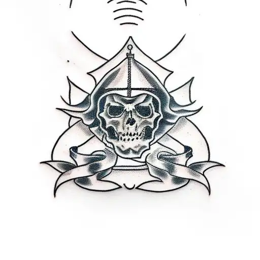 A dark nun tattoo design idea