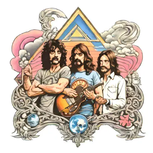 rock music pink floyd led zeppelin Soundgarden  tattoo design idea