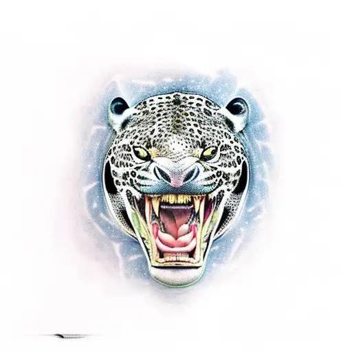 orca leopard tattoo design idea