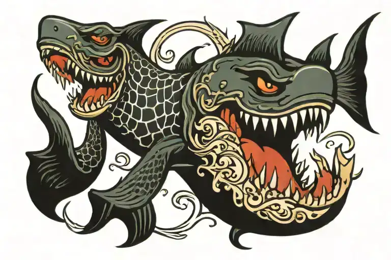 leviathan chest tattoo tattoo design idea