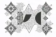 nordic, alchemy, geometric design incorporating tattoo design idea