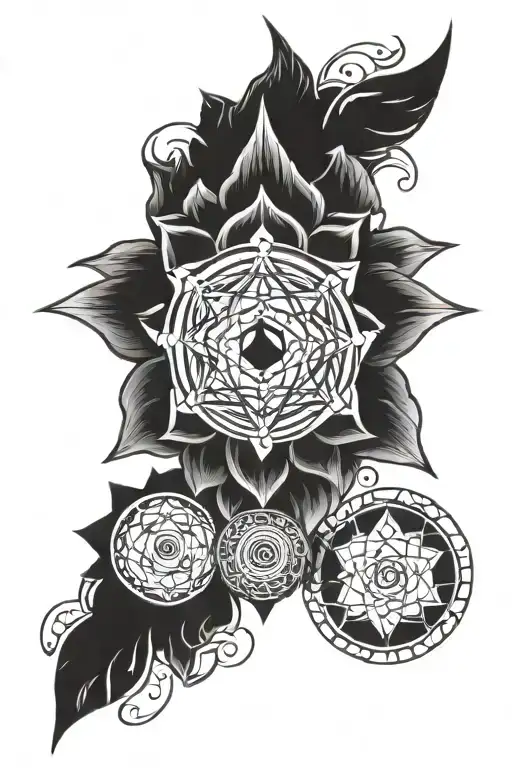 chakra symbols tattoo design idea