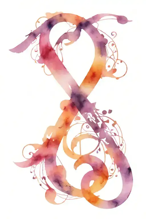 quote "88 to the front" domestic violence music note intertwined tattoo design idea