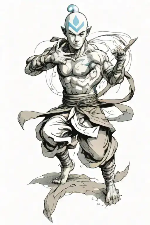 avatar legend of aang tattoo design idea