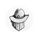 arthur morgan's hat  tattoo design idea