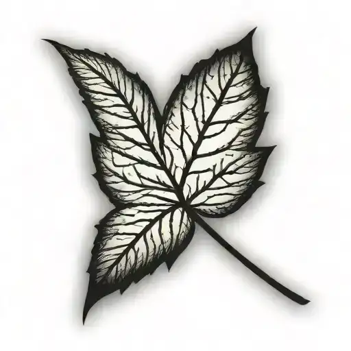 minimalist mint leaf tattoo design idea
