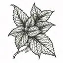 Mint leaf tattoo design idea
