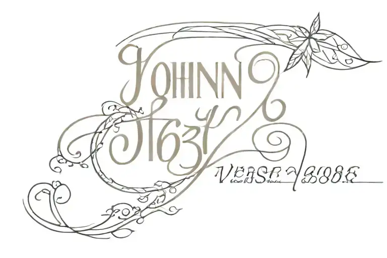 john 16:33 Verse tattoo design idea