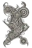 scroll tribal design tattoo design idea