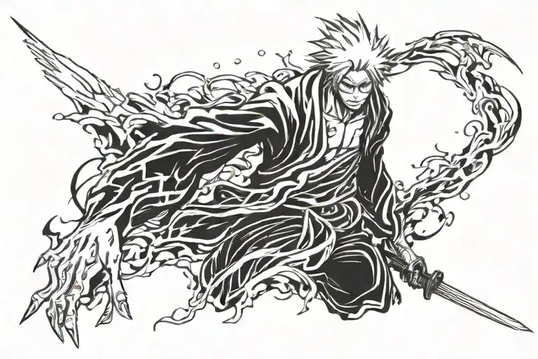bleach anime tattoo design idea
