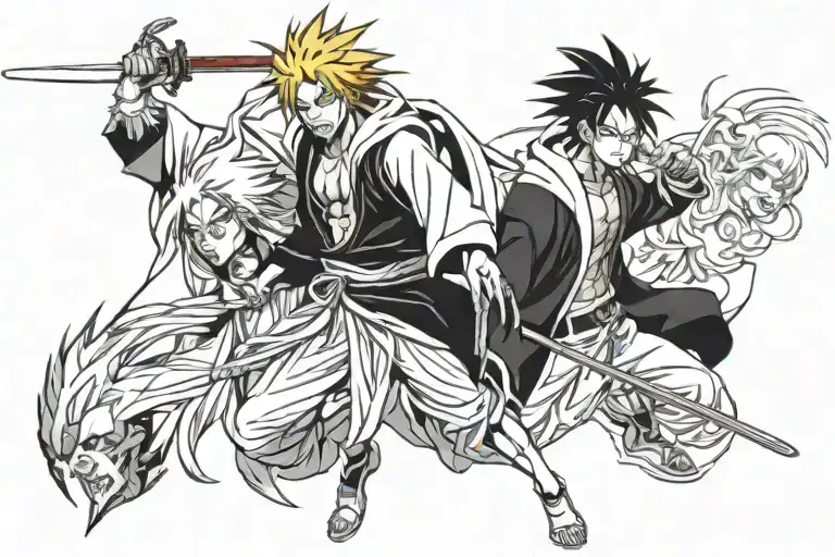 bleach anime characters tattoo design idea