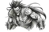 Zaraki Kenpachi tattoo design idea