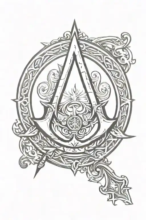Assassins creed logo tattoo design idea