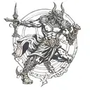 man in the arena tattoo design idea