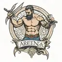 man in the arena tattoo design idea