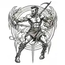 man in the arena tattoo design idea