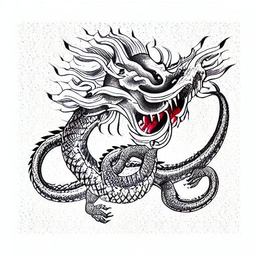 ouroboros dragon eating its tail tattoo design idea