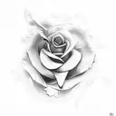 drake with rose tattoo design idea