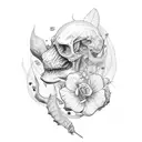 drake rose tattoo design idea