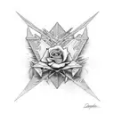 drake rose tattoo design idea