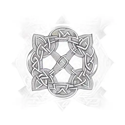 A tribal design inspired by Irish celtic heritage tattoo design idea
