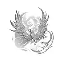 gay Phoenix strength tattoo design idea