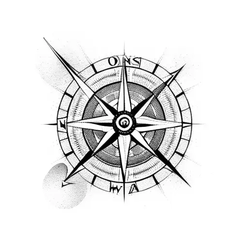 Spinning Compass tattoo design idea